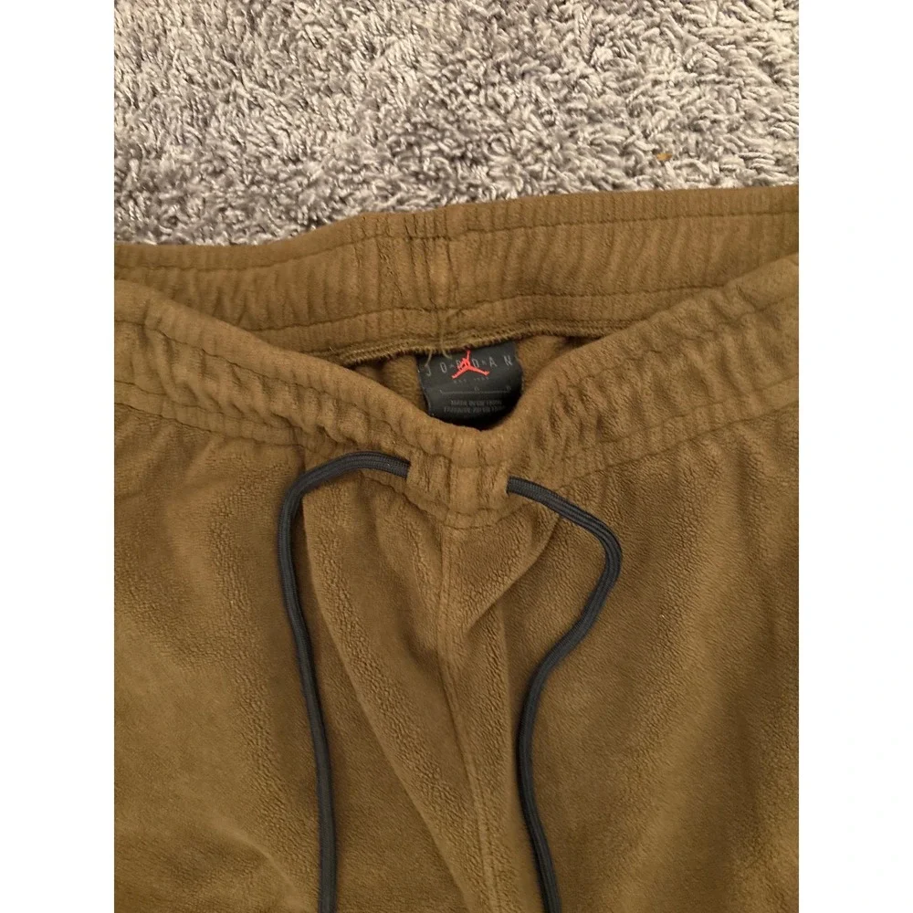 Jordan Essentials Winter Fleece Cargo Pants Mens Large Brown Olive Joggers L